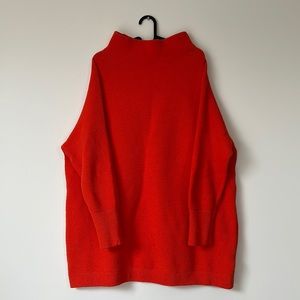 Free People Ottoman Slouchy Tunic Bright Orange size Large